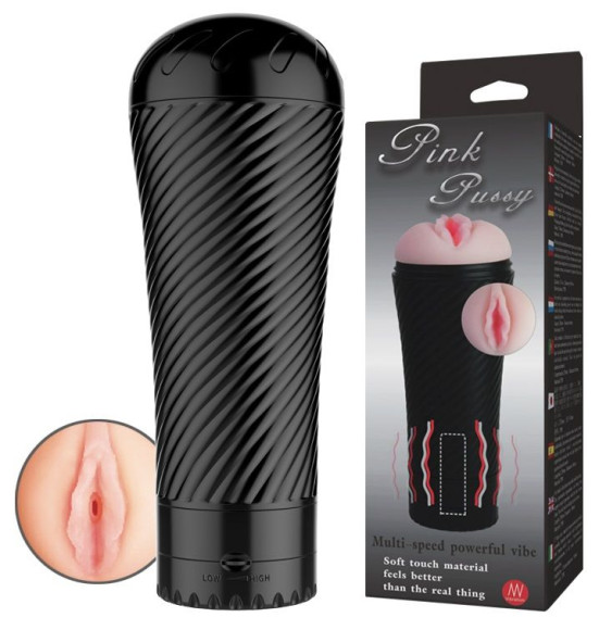 Мастурбатор-вагина с многоуровневой вибрацией Pink Pussy Мастурбатор-вагина с многоуровневой вибрацией Pink Pussy