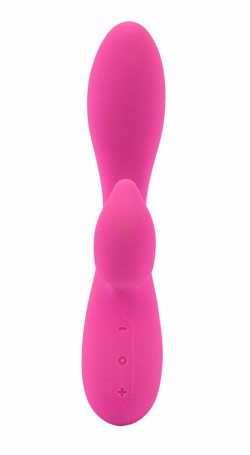 Розовый вибромассажер Lyla 6x Rabbit-Style со стимуляцией клитора - 17,8 см.