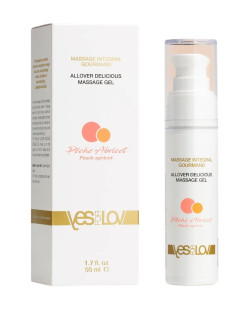 Массажный гель-смазка Allover Delicious Massage Gel с ароматом персика и абрикоса - 50 мл. Массажный гель-смазка Allover Delicious Massage Gel с ароматом персика и абрикоса - 50 мл.