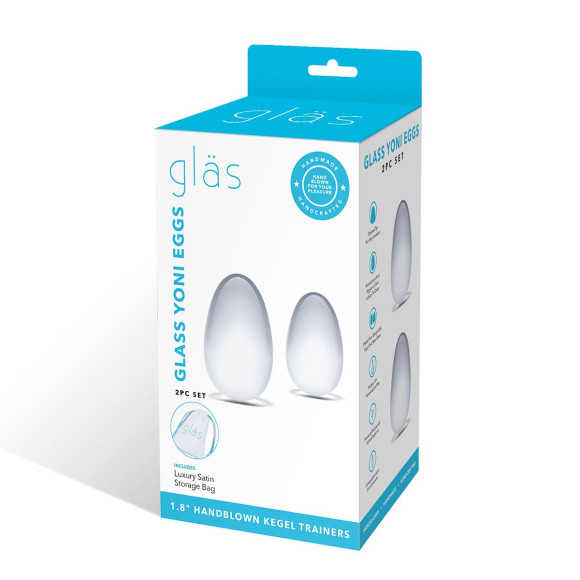 Набор из 2 стеклянных яиц йони Набор из 2 стеклянных яиц йони