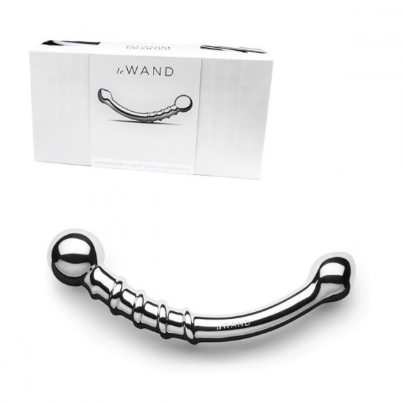 Серебристый изогнутый фаллоимитатор со спиралью Bow - 17,8 см. Серебристый изогнутый фаллоимитатор со спиралью Bow - 17,8 см.