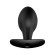 Чёрная анальная пробка с пультом управления - 8,5 см.