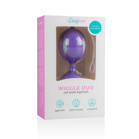 Фиолетовые вагинальные шарики Wiggle Duo Фиолетовые вагинальные шарики Wiggle Duo