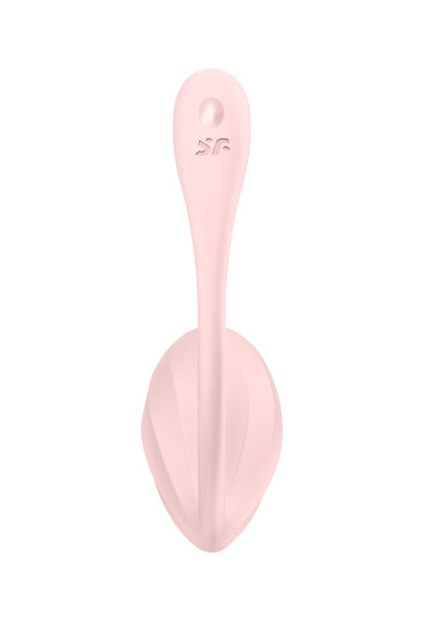 Розовое виброяйцо Ribbed Petal с пультом ДУ