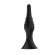 Черная анальная пробка с вибрацией и пультом ДУ - 16,5 см. Черная анальная пробка с вибрацией и пультом ДУ - 16,5 см.