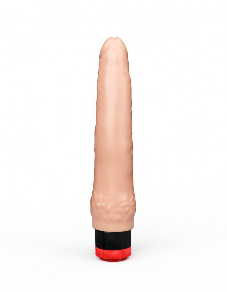 Гелевый вибромассажёр без мошонки - 22 см.