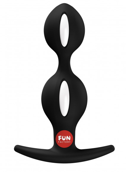Черный анальный стимулятор B Balls Duo - 13 см. Черный анальный стимулятор B Balls Duo - 13 см.