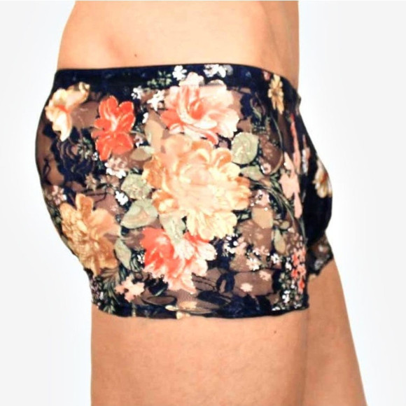 Мужские трусы-боксеры с крупным цветочным узором Мужские трусы-боксеры с крупным цветочным узором