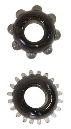 Набор из 2 эрекционных черных колец Набор из 2 эрекционных черных колец