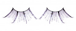 Чёрные-фиолетовые ресницы-перья