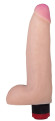 Телесный вибратор-реалистик с мошонкой - 23,7 см. Телесный вибратор-реалистик с мошонкой - 23,7 см.