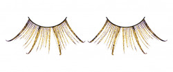 Коричнево-золотые ресницы-перья
