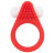Красное эрекционное кольцо LIT-UP SILICONE STIMU RING 1 RED