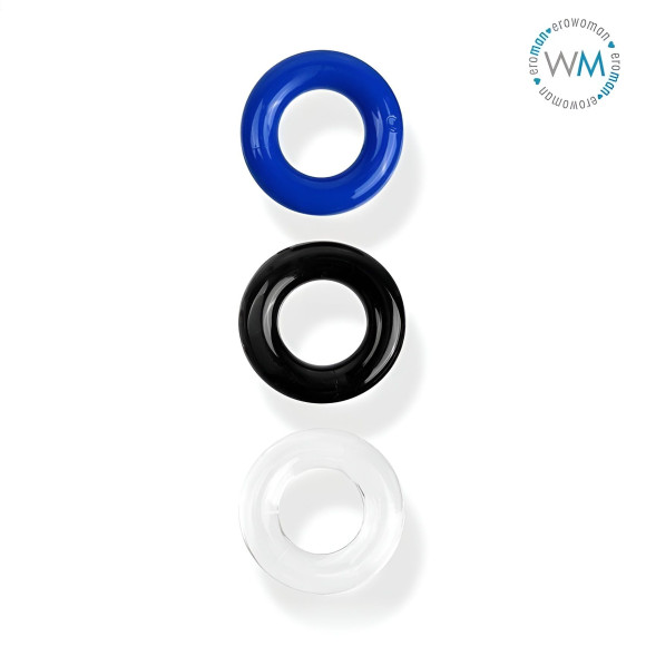 Набор из трех разноцветных эрекционных колец Erowoman-Eroman Набор из трех разноцветных эрекционных колец Erowoman-Eroman