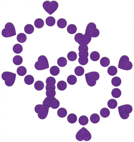 Фиолетовые открытые пестисы Круги и сердца Фиолетовые открытые пестисы Круги и сердца