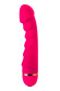 Розовый рельефный вибромассажер - 16 см. Розовый рельефный вибромассажер - 16 см.