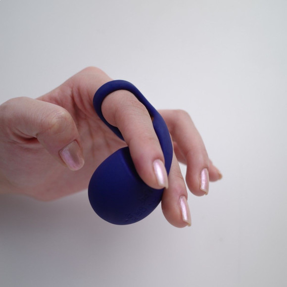 Синий вибростимулятор на пальцы Lunar Синий вибростимулятор на пальцы Lunar