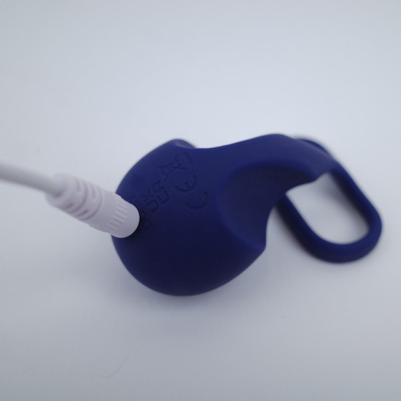 Синий вибростимулятор на пальцы Lunar Синий вибростимулятор на пальцы Lunar