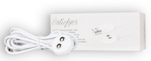 Белый магнитный кабель для зарядки Satisfyer USB Charging Cable Белый магнитный кабель для зарядки Satisfyer USB Charging Cable