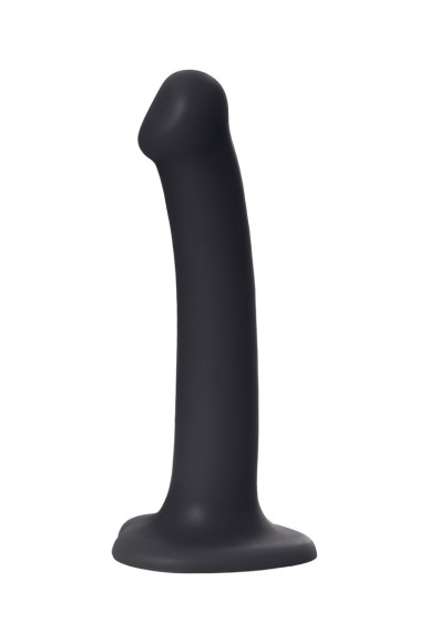 Черный фаллос на присоске Silicone Bendable Dildo M - 18 см. Черный фаллос на присоске Silicone Bendable Dildo M - 18 см.