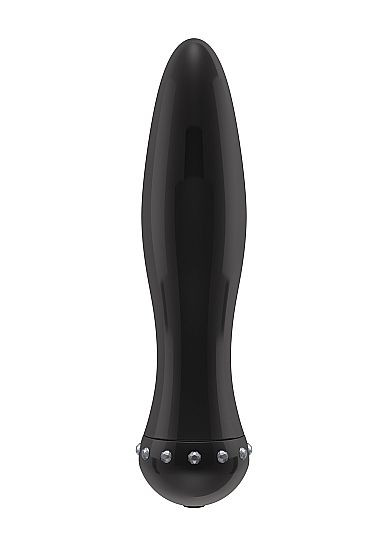 Черный вибратор-торпеда с кристалликами The Gem Black - 16,6 см. Черный вибратор-торпеда с кристалликами The Gem Black - 16,6 см.