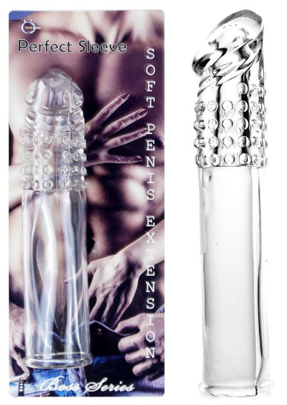 Прозрачная насадка-удлинитель Perfect Sleeve - 19 см. Прозрачная насадка-удлинитель Perfect Sleeve - 19 см.