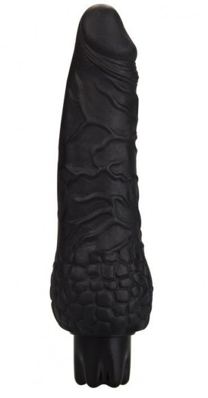 Чёрный вибратор-реалистик Realistic Skin Vibrator Small - 16,3 см. Чёрный вибратор-реалистик Realistic Skin Vibrator Small - 16,3 см.