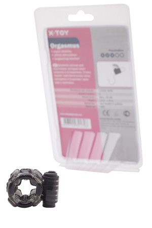 Пепельное эротическое кольцо с вибрацией Orgasmus III