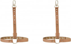 Коричневые гартеры с металлической фурнитурой