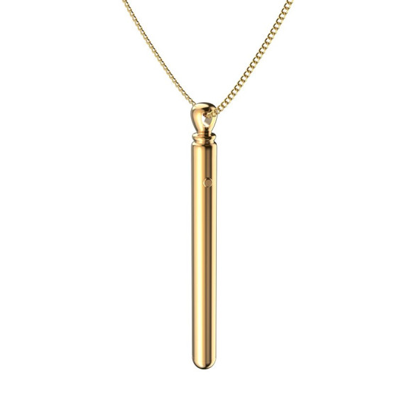 Золотистая подвеска-вибратор Genie Flirting Pen Золотистая подвеска-вибратор Genie Flirting Pen