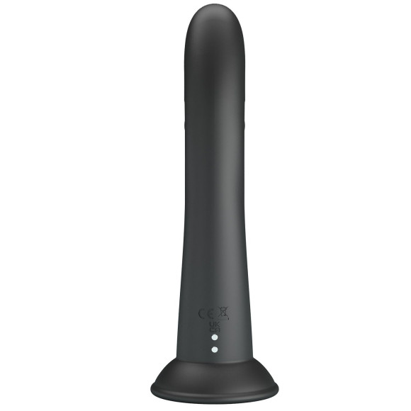 Черный вибратор на присоске с закрученным клиторальным отростком - 20 см. Черный вибратор на присоске с закрученным клиторальным отростком - 20 см.