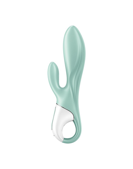 Зеленый вибратор-кролик Satisfyer Air Pump Bunny 5+ с функцией расширения - 20,4 см. Зеленый вибратор-кролик Satisfyer Air Pump Bunny 5+ с функцией расширения - 20,4 см.