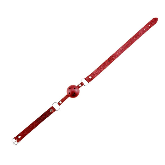 Красный кляп-шар Discretion на регулируемых ремешках Красный кляп-шар Discretion на регулируемых ремешках