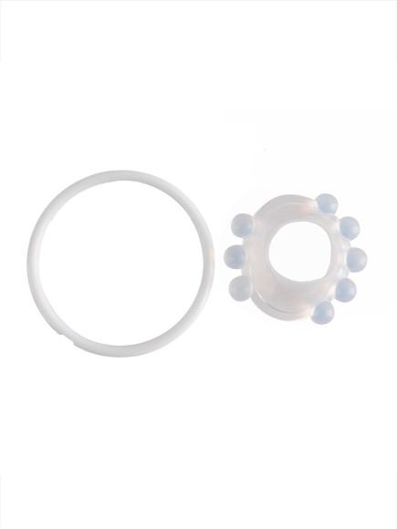 Эрекционное кольцо со стимулирующими шариками сверху и снизу Эрекционное кольцо со стимулирующими шариками сверху и снизу