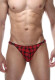 Мужские трусы-тонги в крупный красный горох Мужские трусы-тонги в крупный красный горох