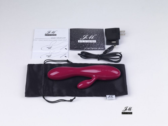 Малиновый вибромассажер Tia Joy N - 19 см.