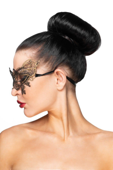 Золотистая карнавальная маска Спика Золотистая карнавальная маска Спика