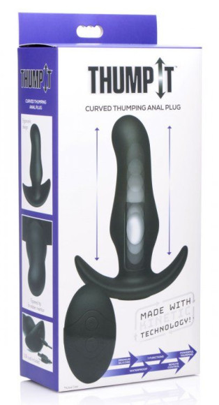 Черная анальная вибропробка Kinetic Thumping 7X Prostate Anal Plug - 13,3 см. Черная анальная вибропробка Kinetic Thumping 7X Prostate Anal Plug - 13,3 см.