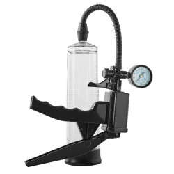 Прозрачная вакуумная помпа с манометром Deluxe Pistol Penis Pump Прозрачная вакуумная помпа с манометром Deluxe Pistol Penis Pump