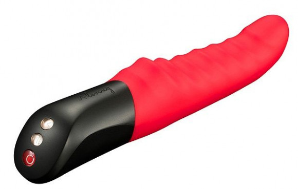Красный вибромассажер JAGUAR с 10 режимами вибрации - 23,7 см. Красный вибромассажер JAGUAR с 10 режимами вибрации - 23,7 см.