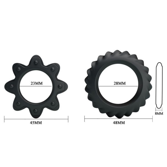 Набор ребристых эрекционных колец Ring Flowering Набор ребристых эрекционных колец Ring Flowering