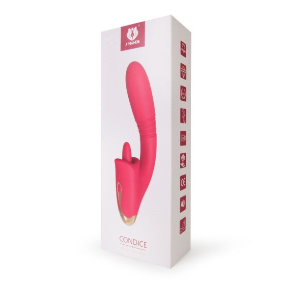 Фиолетовый вибромассажер Condice - 20,3 см. Фиолетовый вибромассажер Condice - 20,3 см.