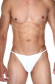 Белые мужские трусы-стринги на тонких бретелях Белые мужские трусы-стринги на тонких бретелях