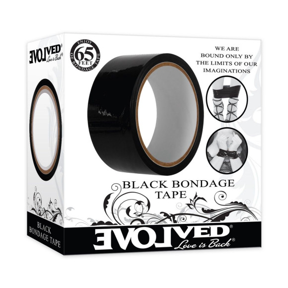 Черная лента для бондажа Black Bondage Tape - 20 м. Черная лента для бондажа Black Bondage Tape - 20 м.