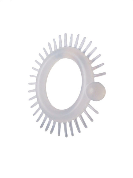 Эластичное эрекционное кольцо с шипиками и шариком Эластичное эрекционное кольцо с шипиками и шариком