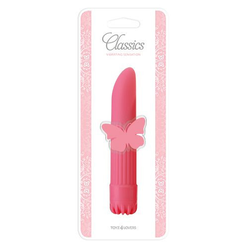 Розовый вибратор CLASSIC PINK SMALL - 14 см.