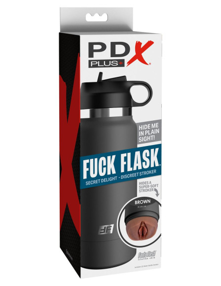 Смуглый мастурбатор-вагина в корпусе-бутылке F*ck Flask Смуглый мастурбатор-вагина в корпусе-бутылке F*ck Flask