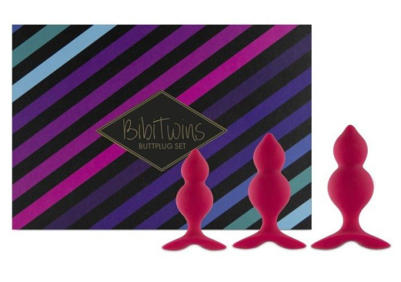Набор из трех розовых анальный пробок Bibi Twin Butt Plug Set Набор из трех розовых анальный пробок Bibi Twin Butt Plug Set