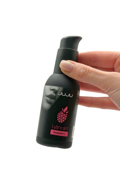 Съедобный лубрикант JUJU Raspberry с ароматом малины - 100 мл. Съедобный лубрикант JUJU Raspberry с ароматом малины - 100 мл.
