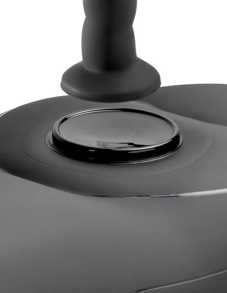 Черное надувное кресло с платформой для фиксации дилдо Body Dock Inflatable Love Seat